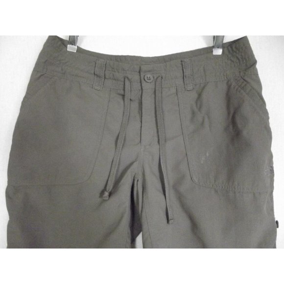 The North Face Shorts Womens 12 x 10" Green Paramount Ripstop Nylon khaki - Picture 2 of 11
